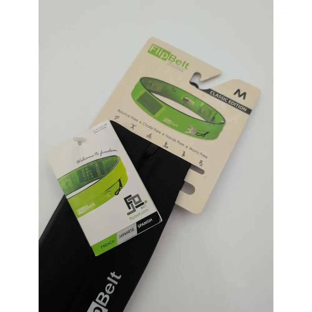 FlipBelt Classic Edition Running Belt Medium Size 6-8, 29”-32” Black - NEW